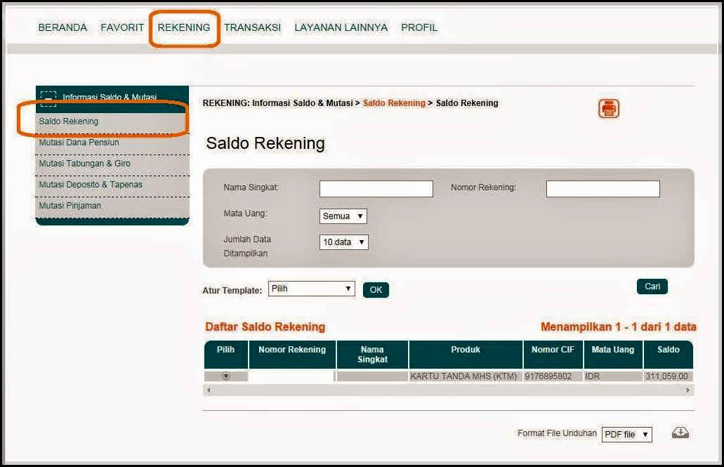 Cara Cek Rekening Secara Online / Cara Cek Saldo Rekening