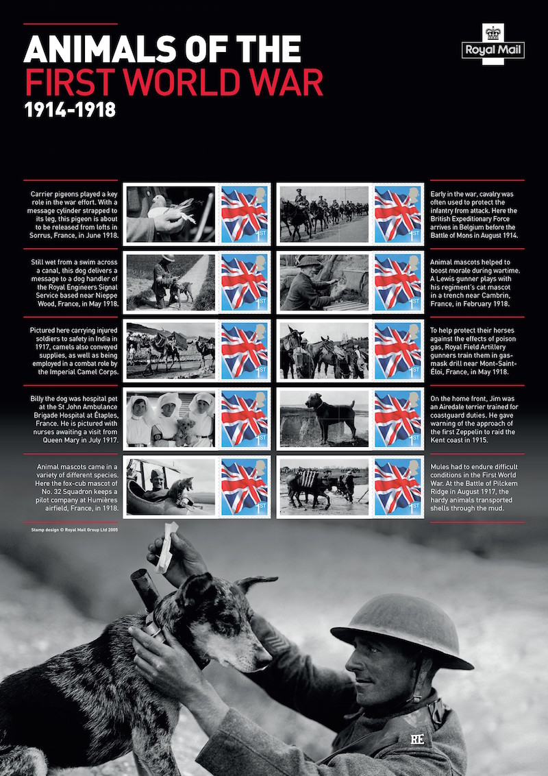 Norvic Philatelics Blog: Royal Mail marches out another Commemorative Sheet  for World War 1
