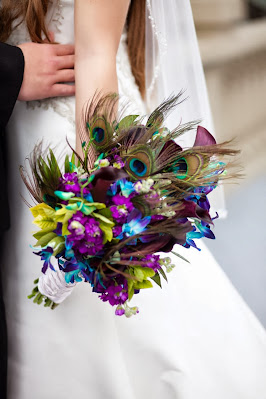 Peacock Wedding Bouquets