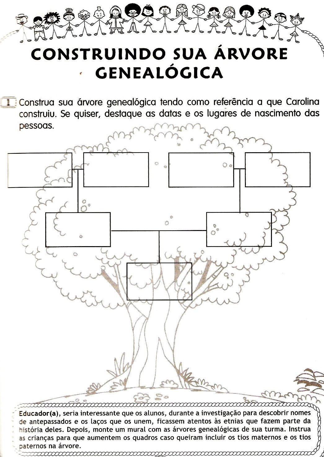 como desenhar arvore genealogica