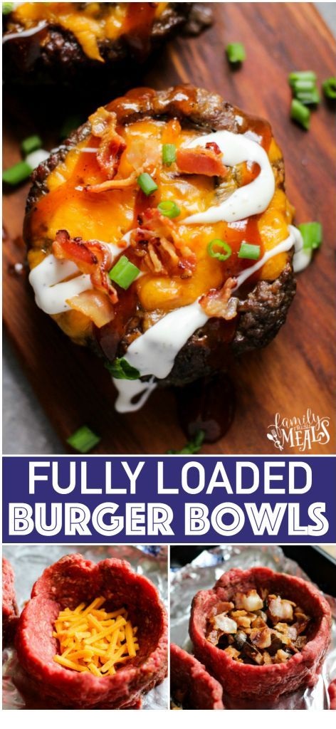 Fully Loaded Burger Bowls