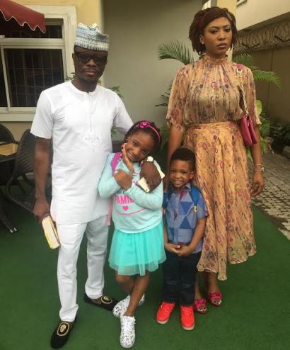 unnamed Photo: Julius Agwu steps out with his family for Church today
