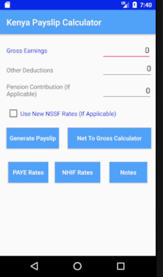 Kenya Payslip Calculator Android App Online Payslip Print Online