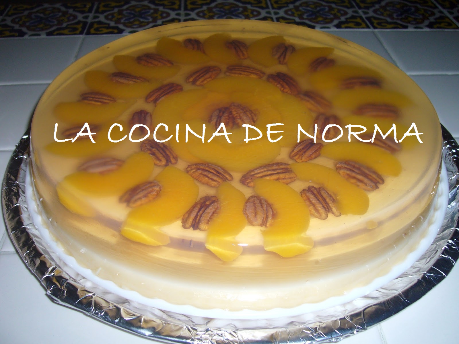 LA COCINA DE NORMA GELATINA DE DURAZNO CON NUEZ