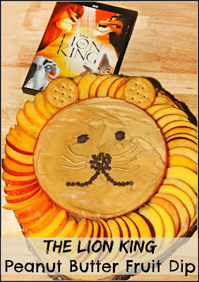 The Lion King Peanut Butter Fruit Dip - a healthy and fun Disney themed treat for movie night! #MovieMonday