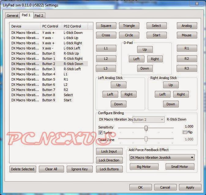 pcsx2 gamepad configuration