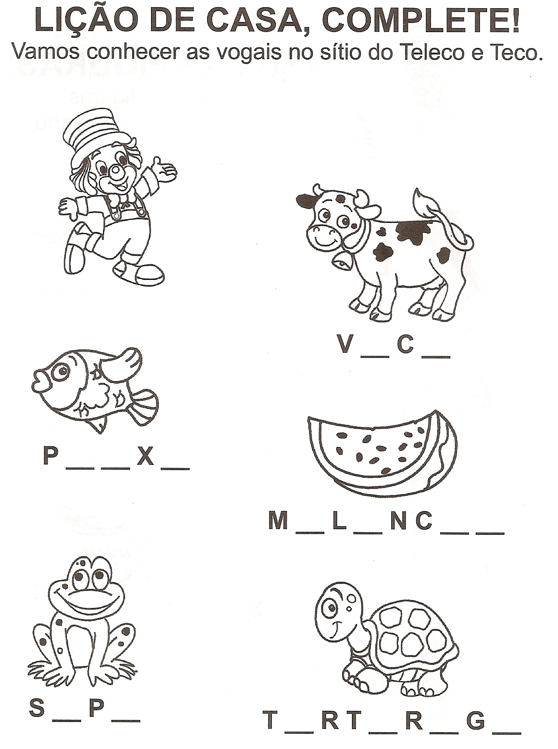 ATIVIDADES DE ALFABETIZAÇÃO 2° ANO PARA IMPRIMIR II - PORTAL ESCOLA