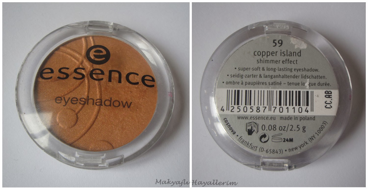 Makyajlı Hayallerim Essence eyeshadow 59 copper island Essence tekli