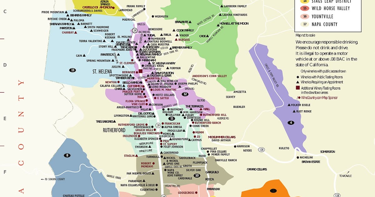 A Winery Review Napa Valley Map