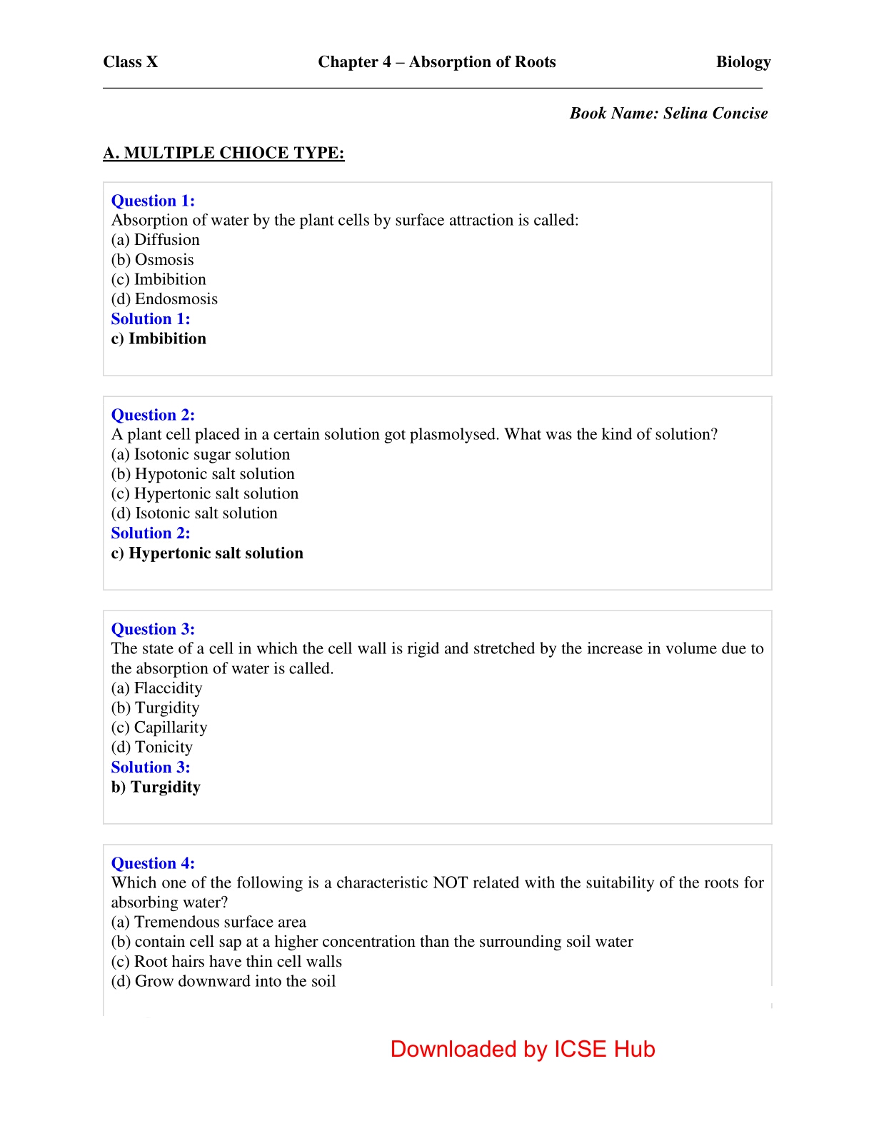 concise biology class 10 chapter 4 icse hub official