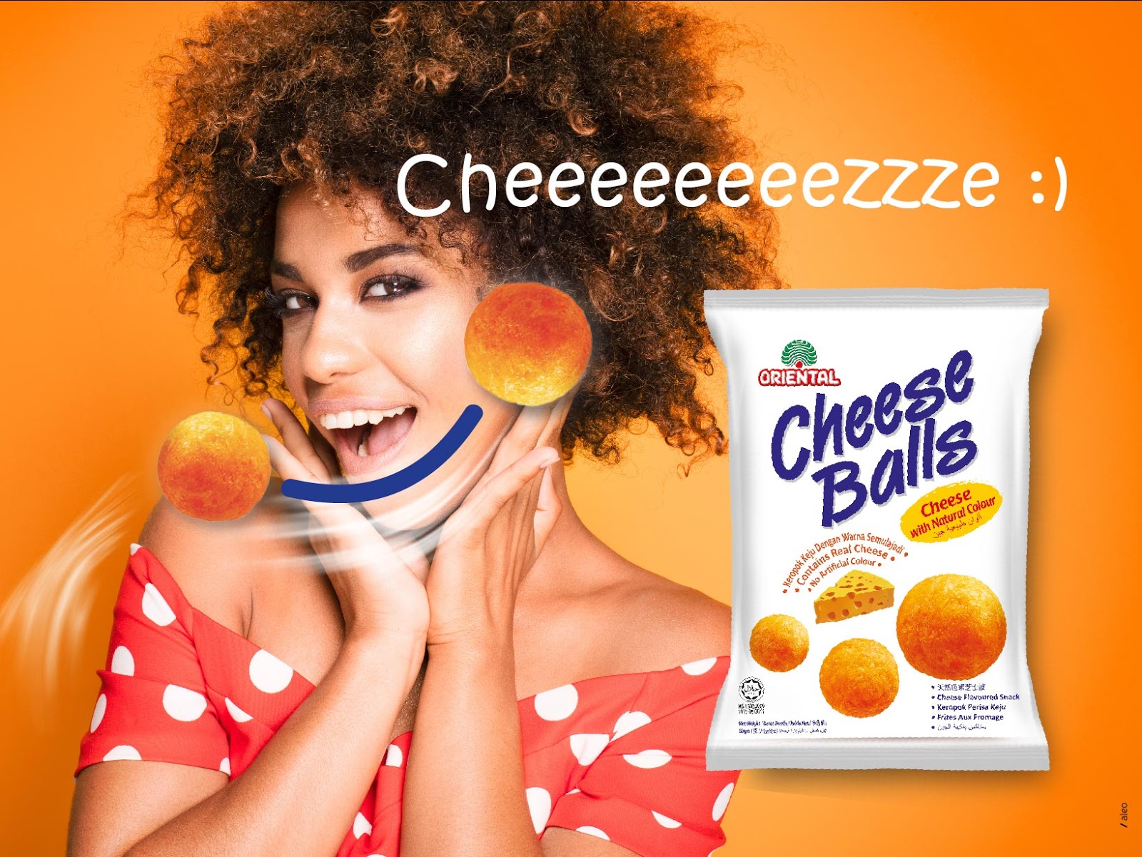 Cheese balls, affiche 4x3 PK le blog ; publicité, actualité