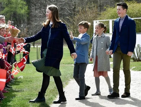 Crown Prince Frederik, Crown Princess Mary, Prince Christian, Princess Isabella, Prince Vincent and Princess Josephine