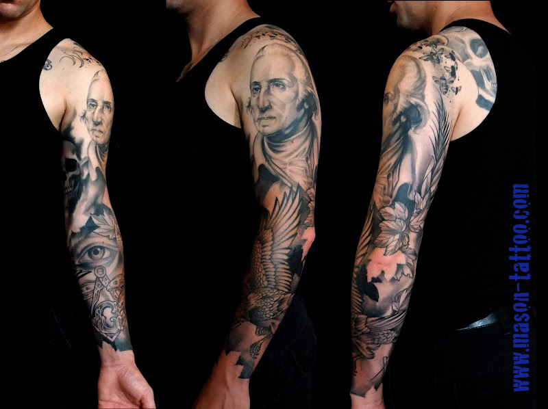  white tattoo sleeve designs Ben's masonic tattoo. .mason-tattoo.com title=