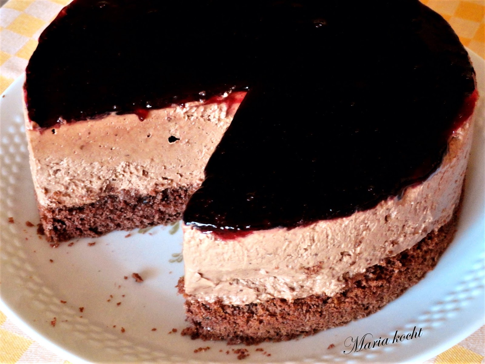 Maria kocht: Schokoladen-Kaffee-Frischkäsetorte / Csokoládés-kávés ...