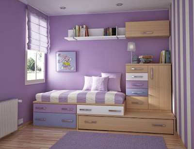 Cool Teen Violet Dorm Room