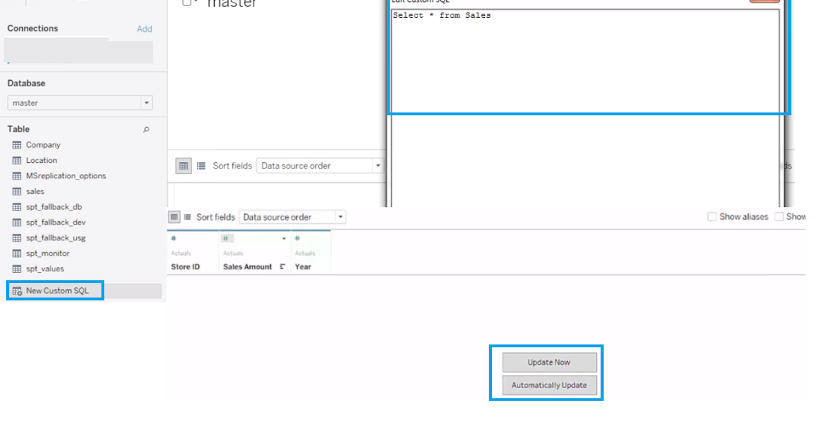 Custom sql in tableau prep picture