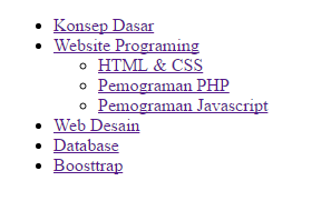 Cara Mudah Membuat Menu Dropdown - Point Website