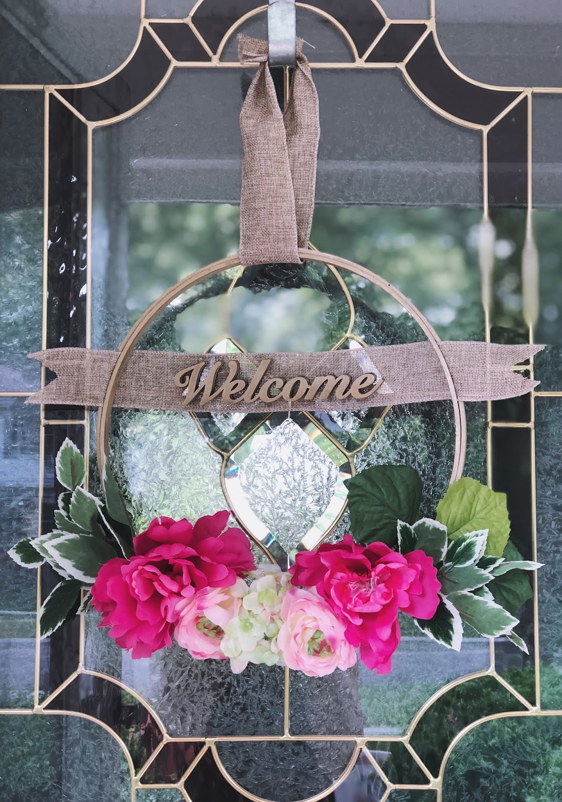 Simple DIY Spring Hoop Wreath