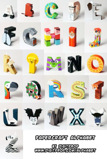 Alphabet Papercraft