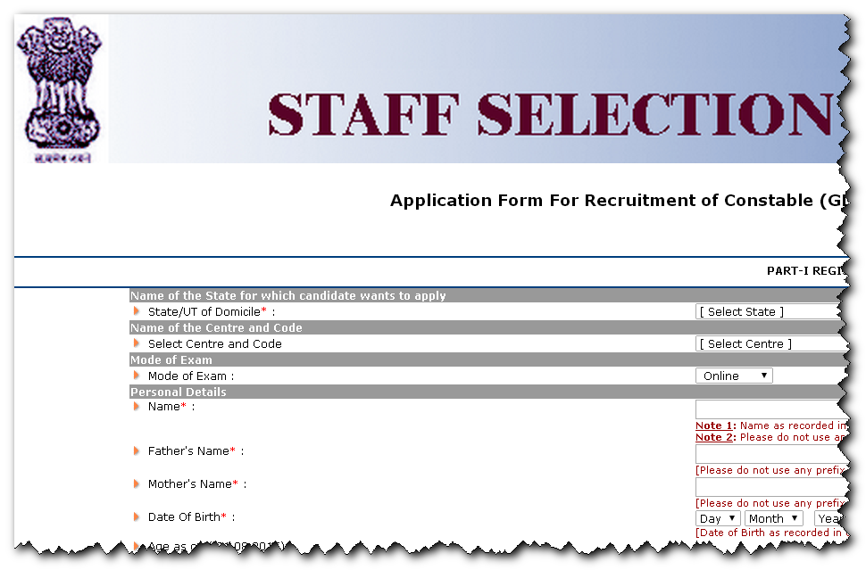 SSC Constable Recruitment 2015 for CAPFs, NIA, SSF & Assam Rifles