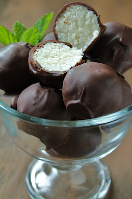 Dark Chocolate Coconut Truffles