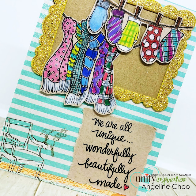 ScrappyScrappy: July Blog Hop with Unity Stamp - Coloring on kraft paper #scrappyscrappy #unitystampco #tyoutube #quicktipvideo #card #cardmaking #craft #crafting #strathmoretan #prismacolor #coloredpencils #averyelle #wonkyscallopframe