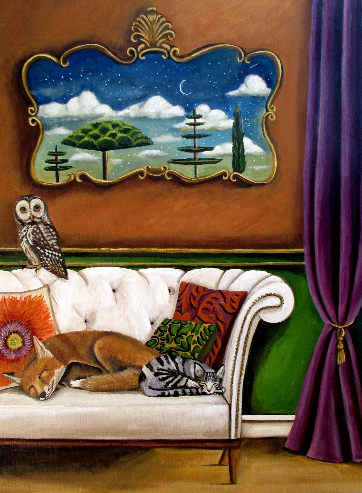 Catherine Nolin DeQuattro Art Studio Sleep Study III New painting SOLD