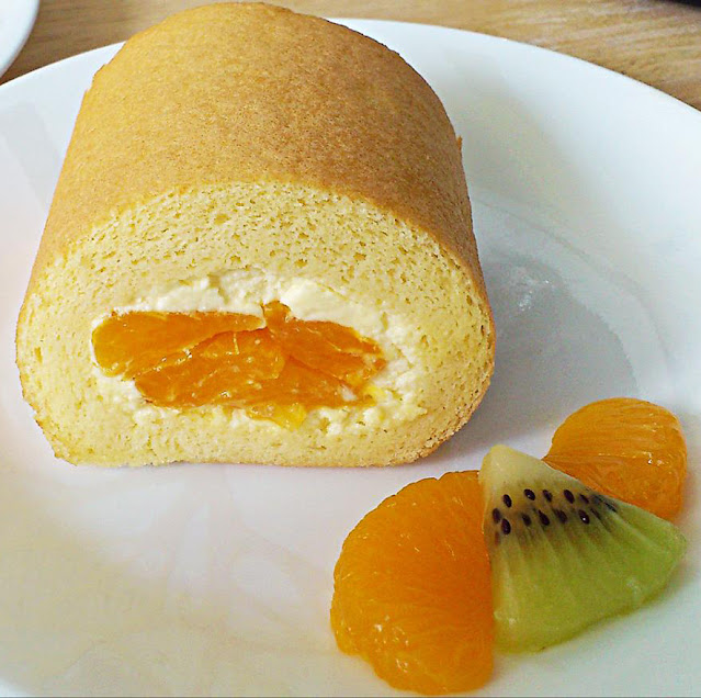 Resep Cara Membuat Orange Roll Cake (Bolu Gulung Jeruk)