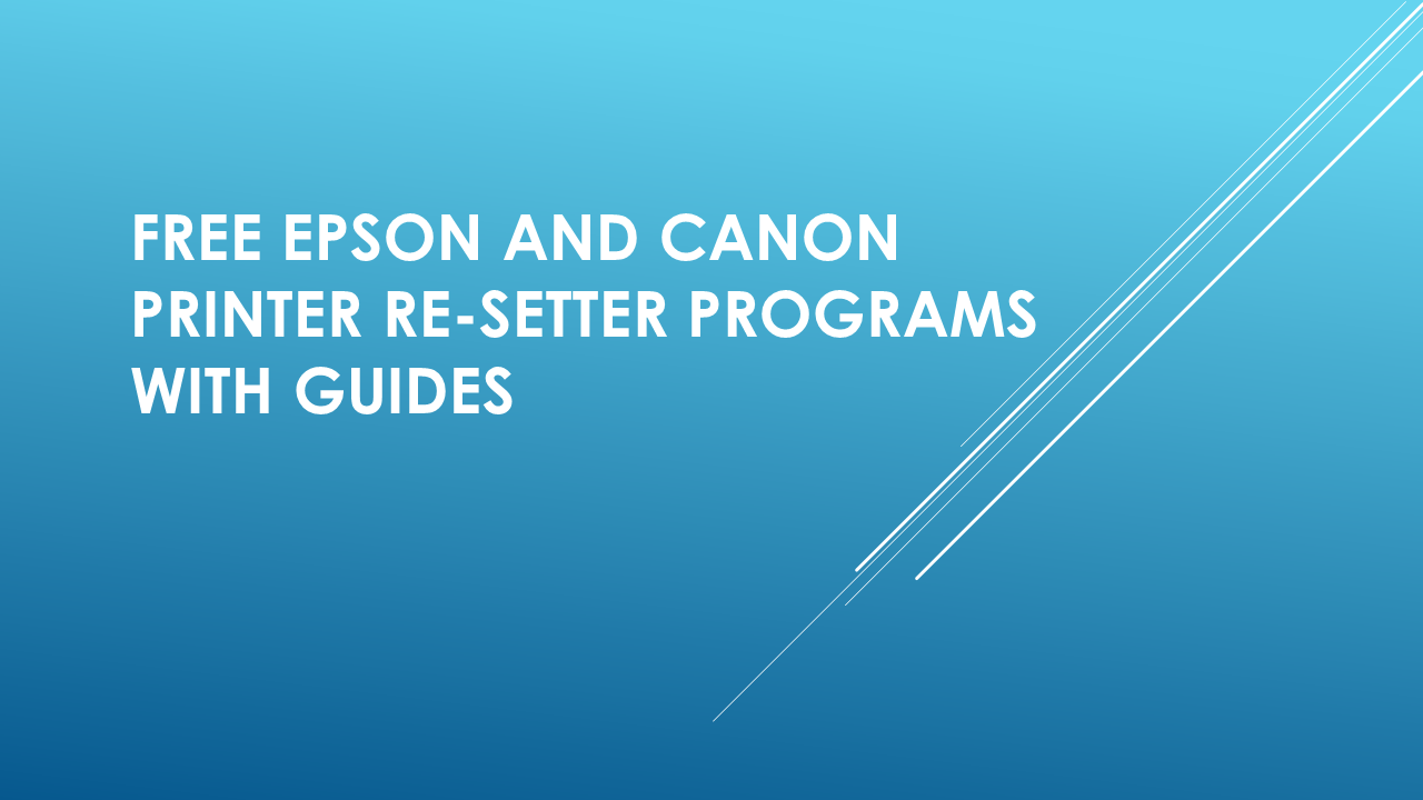 free program re setter for all types of printer with guides deped
