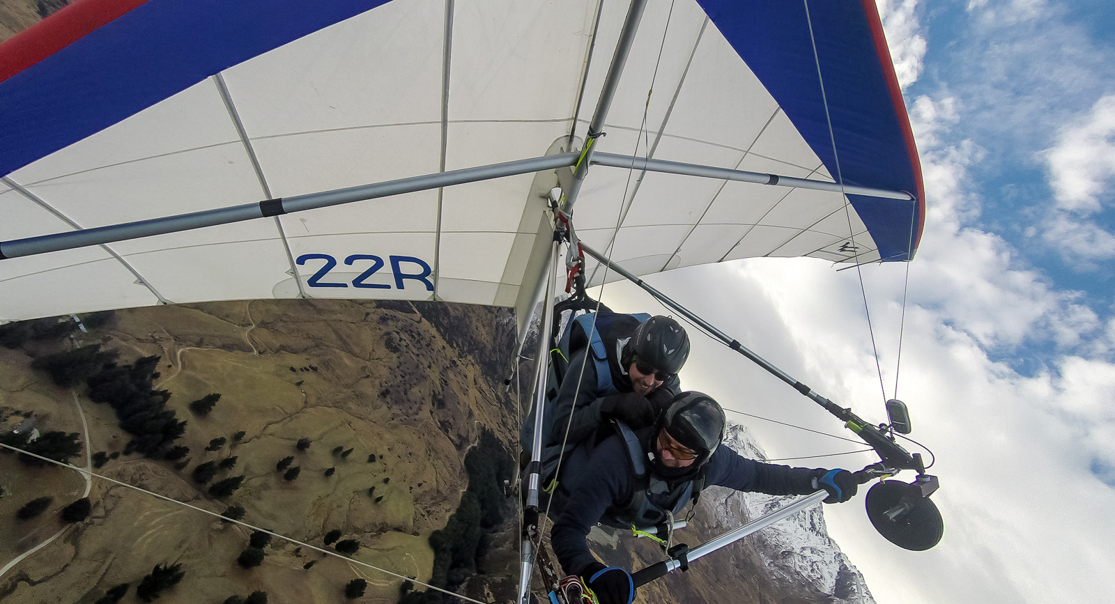 A mile of runway will take you anywhere. Hang gliding over New Zealand