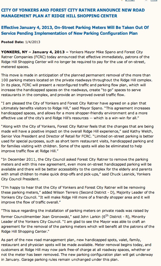 Yonkers Parking Tickets >> At Ridge Hill Complex In Yonkers Forest City Forced To Remove Yonkers Parking Tickets >> At Ridge Hill Complex In Yonkers Forest City Forced To Remove