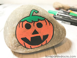 halloween rock painted pumpkin rocks painting easy spider paint stones lantern jack stone draw jackolantern step posca