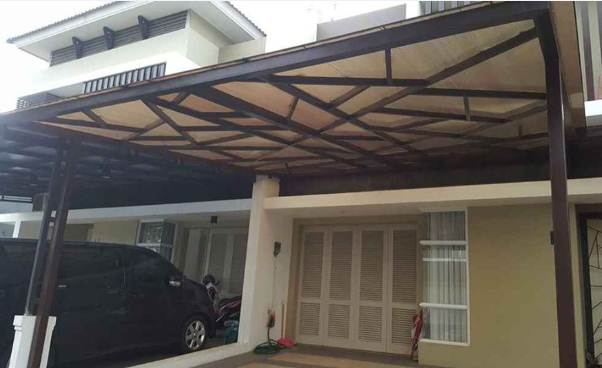 Kanopi depan Rumah Minimalis 1 Lantai Bentuk Modern