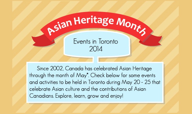 Image: Asian Heritage Month: Events in Toronto 2014 #infographic