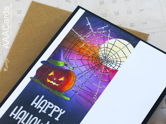 Moonlit Copic Colored Halloween Card