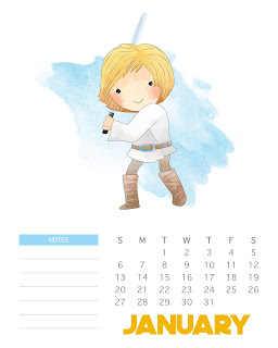 Calendario 2019 de Star Wars para Imprimir Gratis. Calendario 2019 de Star Wars para Imprimir Gratis.
