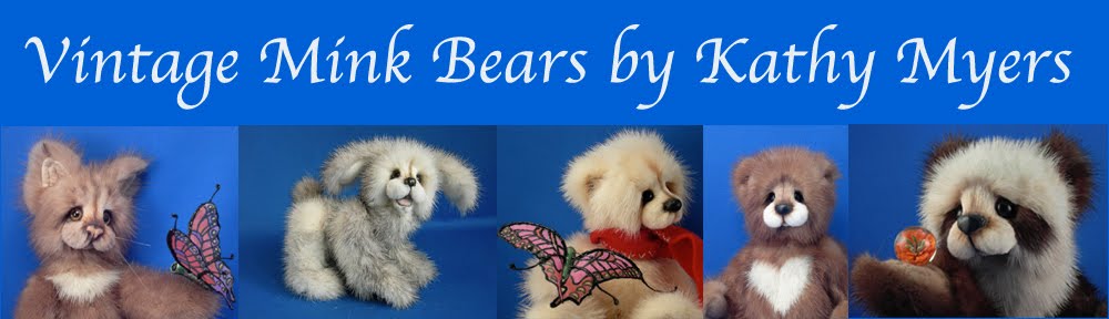 Vintage Mink Bears by Kathy Myers