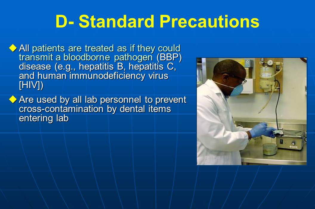 Dentistry Infection control guidelines