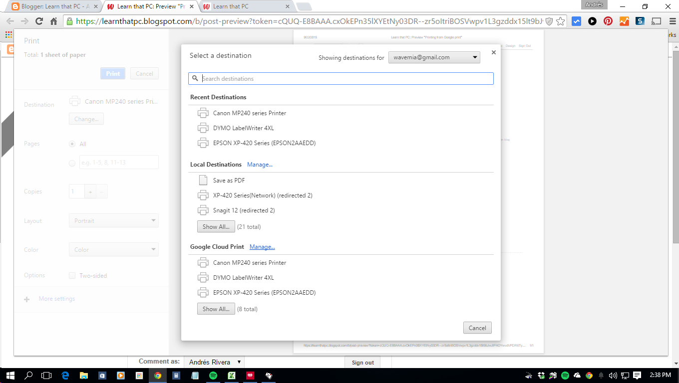 linux google cloud print