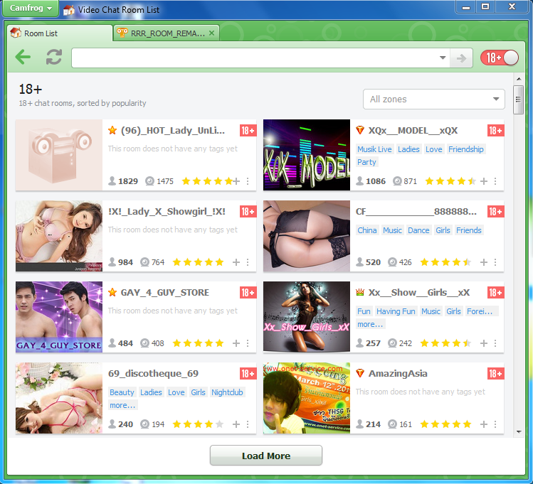Camfrog Room 18+ List versi 6.8