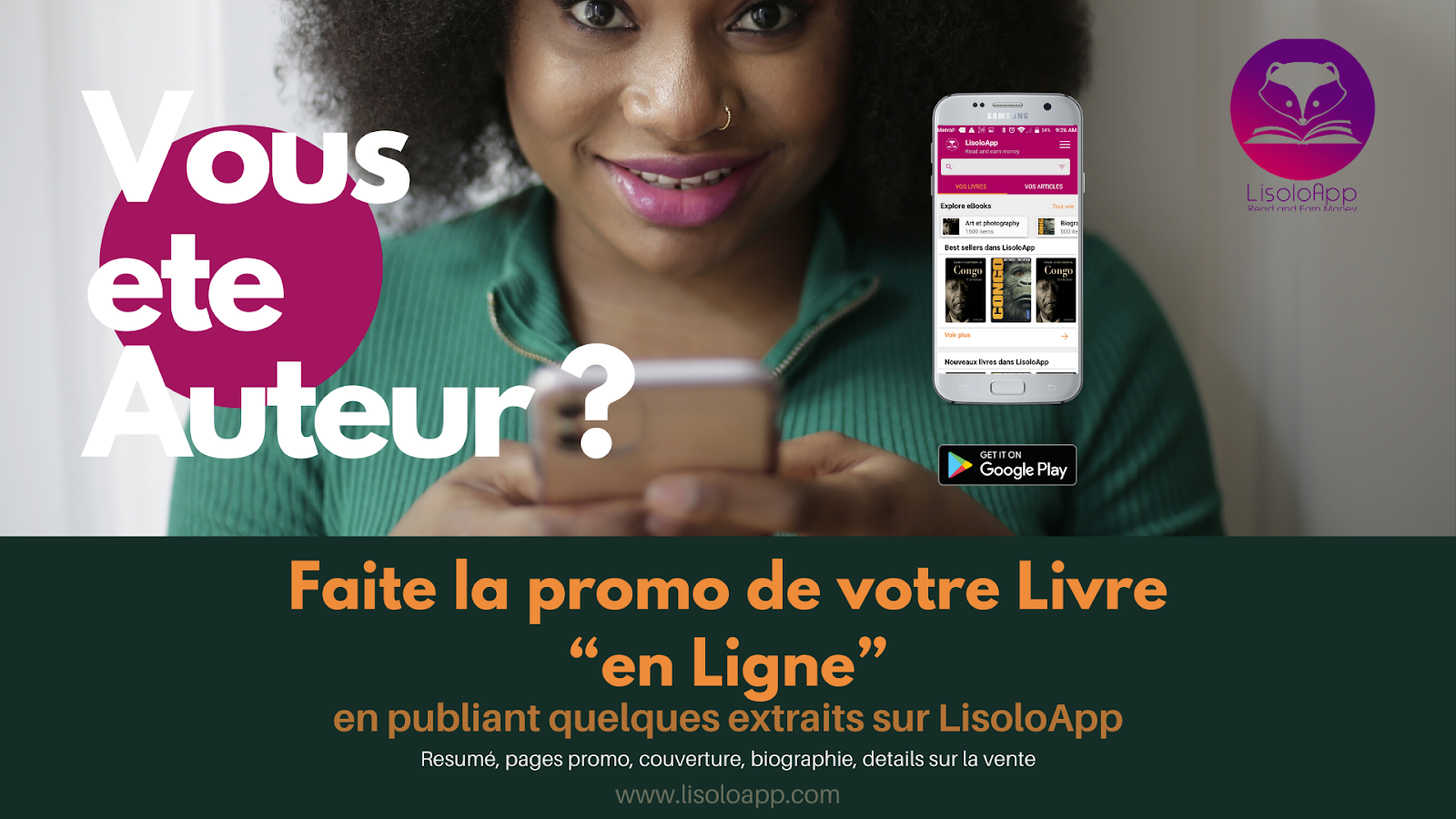 LisoloApp : promotion assurée des vos livres !