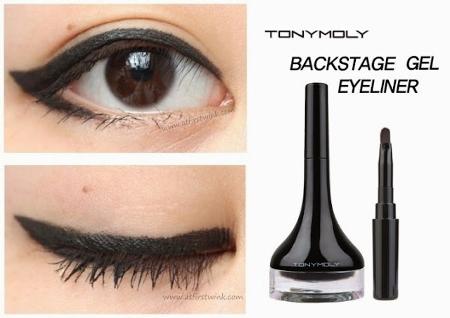 Tony Moly Backstage gel eyeliner - Black eye swatches