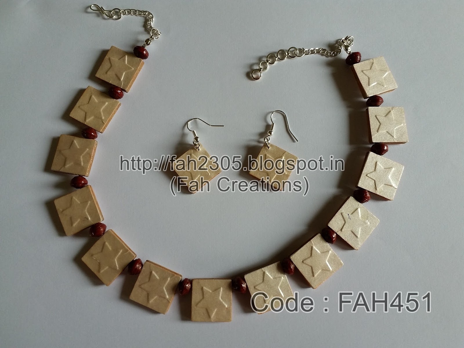 Fah Creations Paper Punch and Embossing Necklace & Earrings