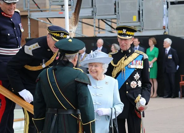 Queen Elizabeth II visited Royal Scots Dragoon Guards. The Queen met with Scots Dragoon Guards soldiers, their families and veterans