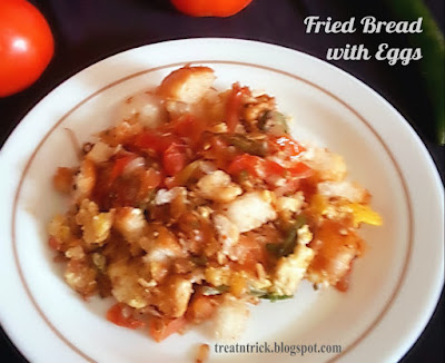 Fried Bread with Eggs Recipe @ treatntrick.blogspot.com