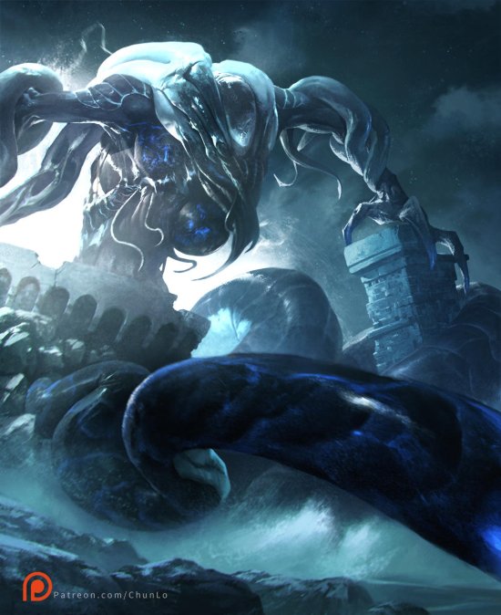 Monstros, criaturas e guerreiros nas ilustrações de fantasia e ficção de Chun Lo Chun Lo artstation deviantart arte ilustrações fantasia ficção científica terror monstros dragões criaturas