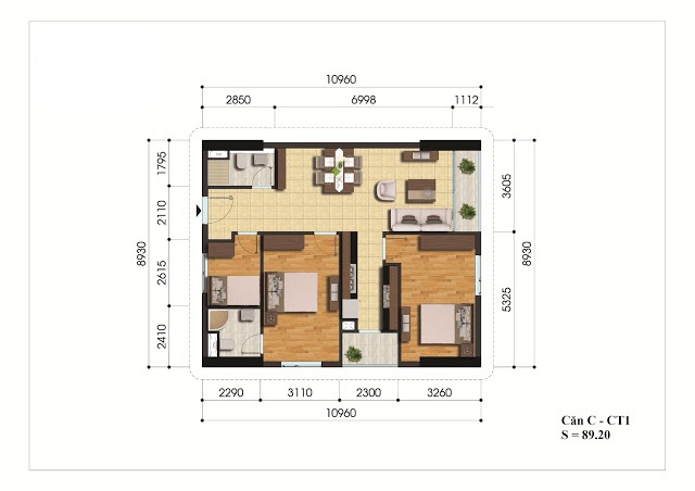 Mặt bằng căn hộ C - CT1 Gelexia Riverside Mặt bằng căn hộ C - CT1 Gelexia Riverside