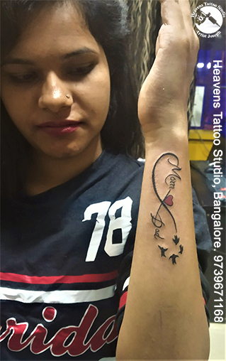 Bangalore`s Best Tattoo Studio: Infinity Tattoo With Mom And Dad At ...