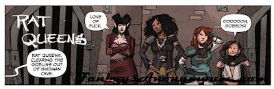 A panel taken from Rat Queens issue 1