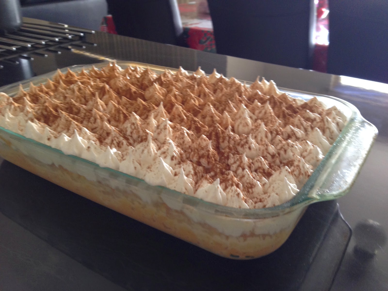 Three milk sponge cake with meringue (Torta tres leches)